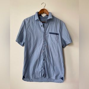 Lululemon Men Short Sleeve Button Up Dress Casual Shirt